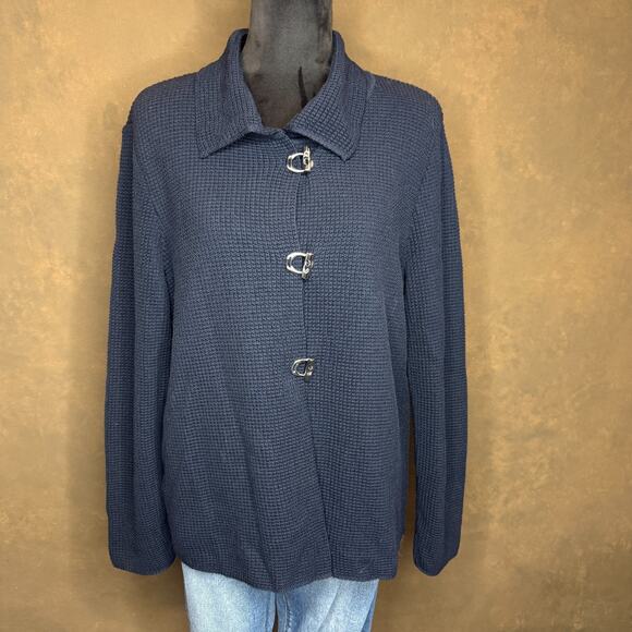 Saint James Paris Navy Wool Toggle Jacket Size 14 Made in France - Picture 2 of 13